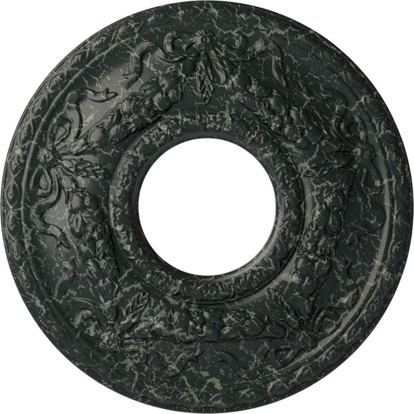 Ekena Millwork Hurley Medallion (Canopies up to 7 1/4"), 22 1/8"OD x 7 1/4"ID x 1 3/4"P, Painted Turtle Crackle CM26HUPTC - main